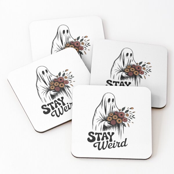 Item preview, Stay Weird Ghost with Flowers Design designed and sold by MonkiFlipp.