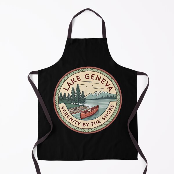 Artikelvorschau, Genfersee Vintage-Abzeichen – Retro-Kanu- und Kiefernwald-Design für Outdoor-Liebhaber entworfen und verkauft von VividOrganica.