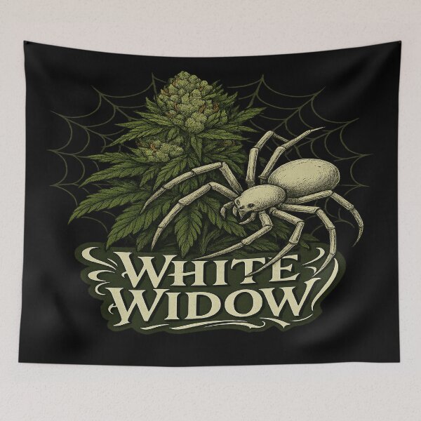 Item preview, White Widow – Cannabis Art with Spider & Style designed and sold by BlueB420.