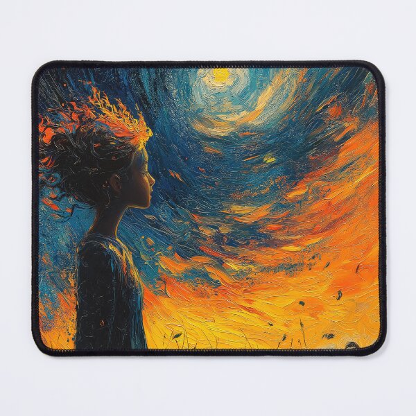 Item preview, Girl in Field with Swirling Sky designed and sold by davidonstudio.