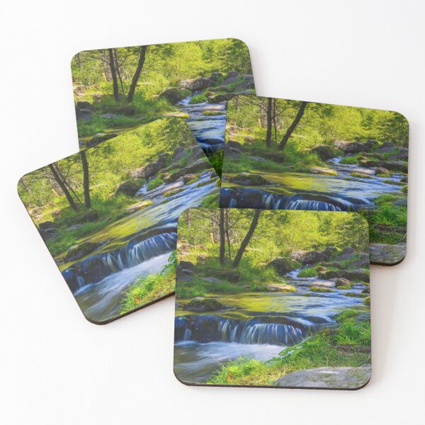 Item preview, Tranquil Mountain Stream Flowing Over Mossy Stones in the Japanese Alps designed and sold by Pix4Japan.