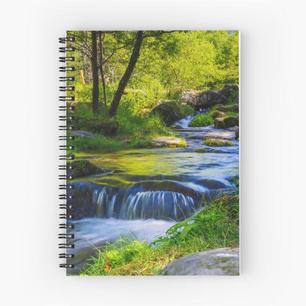 Item preview, Tranquil Mountain Stream Flowing Over Mossy Stones in the Japanese Alps designed and sold by Pix4Japan.