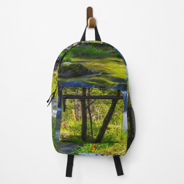 Item preview, Tranquil Mountain Stream Flowing Over Mossy Stones in the Japanese Alps designed and sold by Pix4Japan.