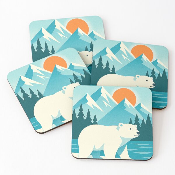 Item preview, Vintage Alaska Polar Bear Poster designed and sold by Pink & California.