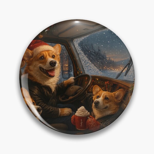 Item preview, Duvet Covers Christmas Corgis Truck – Semi Truck Holiday Bedding designed and sold by Zouky.art.