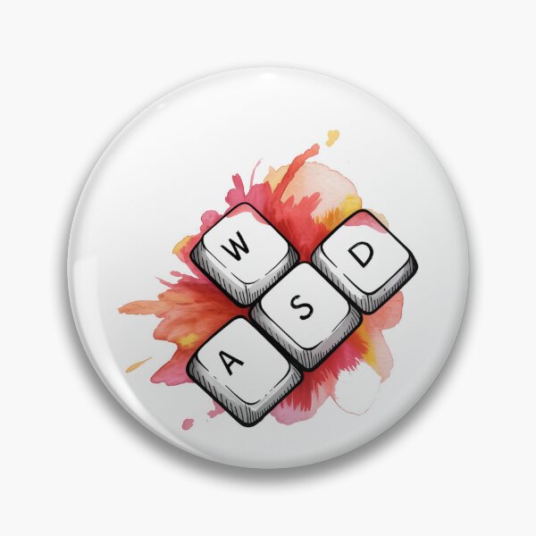 Item preview, WASD Gamer Keys Watercolor Gaming Art designed and sold by MonkiFlipp.