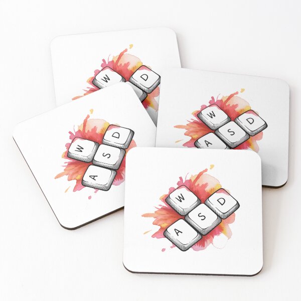Item preview, WASD Gamer Keys Watercolor Gaming Art designed and sold by MonkiFlipp.