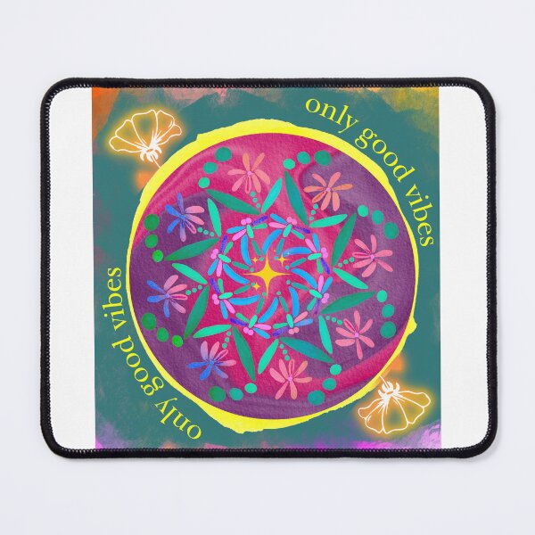 Item preview, Only good vibes happy mandala with good energy and pastel colours designed and sold by HowAboutTee.