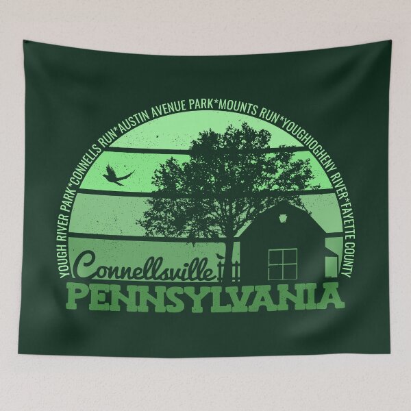 Item preview, Connellsville Pennsylvania Sunset Retro Vintage Local Pride Logo designed and sold by CRHPOD20.