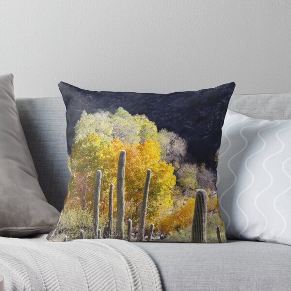 Item preview, Stunning Yellow Leaves And Saguaros  designed and sold by simonjayphotos.