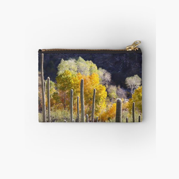 Item preview, Stunning Yellow Leaves And Saguaros  designed and sold by simonjayphotos.