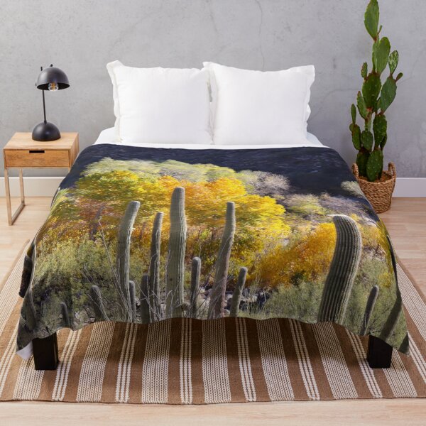 Item preview, Stunning Yellow Leaves And Saguaros designed and sold by simonjayphotos.
