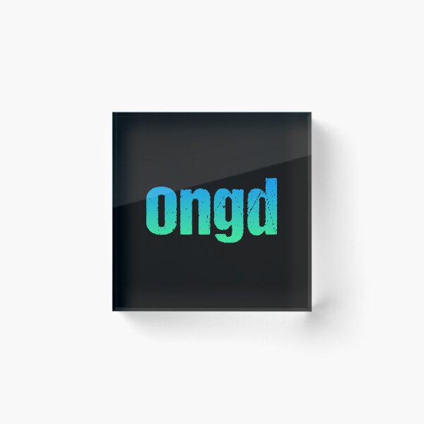 Item preview, ongd in Green and Blue Gritty Typography designed and sold by Memes N Lore .
