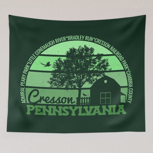 Item preview, Cresson Pennsylvania Sunset Retro Vintage Local Pride Logo designed and sold by CRHPOD20.