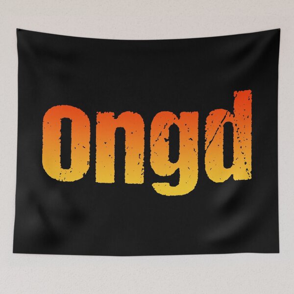 Item preview, ongd in Hot Orange Gritty Typography designed and sold by Memes N Lore .