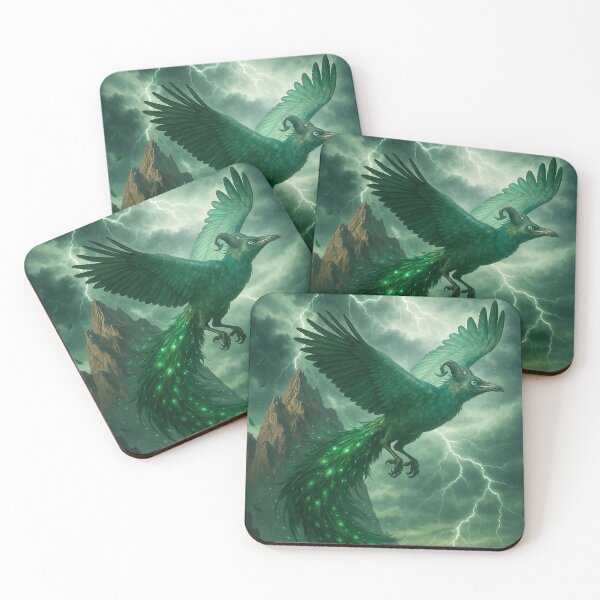 Item preview, Stormborn Mythic Thunderbird – Celestial Green Guardian designed and sold by Libra-Design.