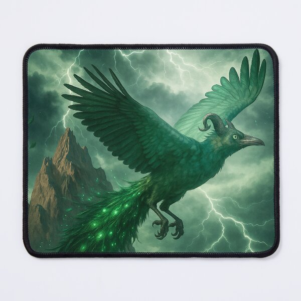 Item preview, Stormborn Mythic Thunderbird – Celestial Green Guardian designed and sold by Libra-Design.