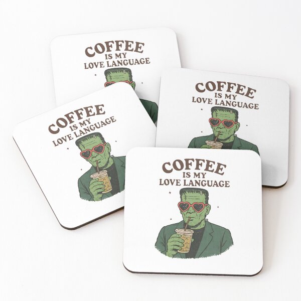 Item preview, Frankenstein Coffee Lover | Retro Monster with Heart Glasses Funny Quote designed and sold by Colorful-Garden.