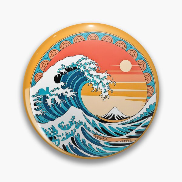 Item preview,  Round Sunset Ocean Wave designed and sold by VibrArtco.