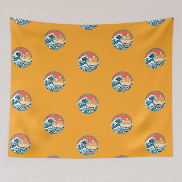 Item preview,  Round Sunset Ocean Wave designed and sold by VibrArtco.