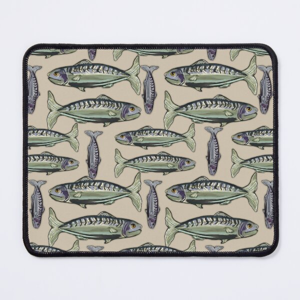 Item preview, Coastal Sand Mackerel Fish Pattern Seamless Ocean Design designed and sold by Almanzart.