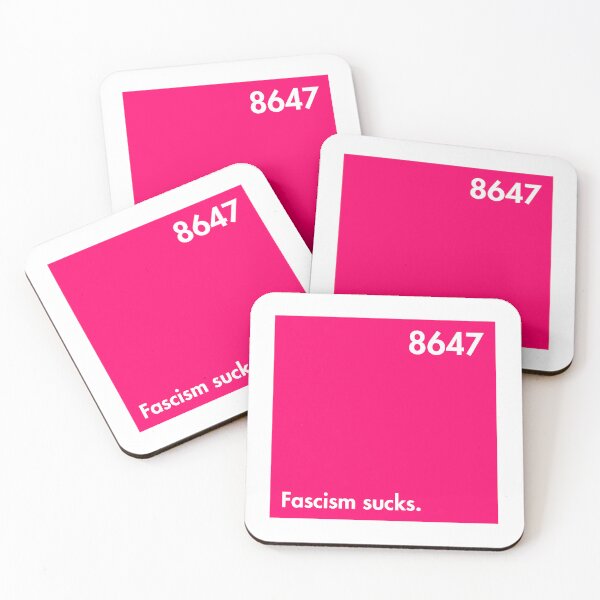 Item preview, Hot Pink Square of Dissent - Fascism sucks - 8647 designed and sold by Thelittlelord.