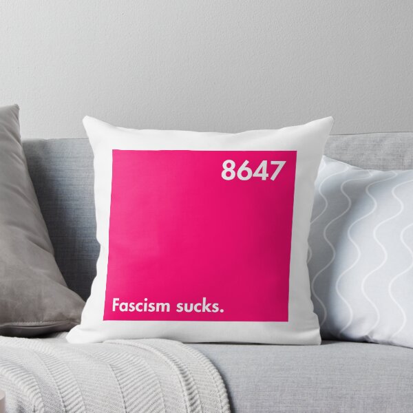 Item preview, Hot Pink Square of Dissent - Fascism sucks - 8647 designed and sold by Thelittlelord.