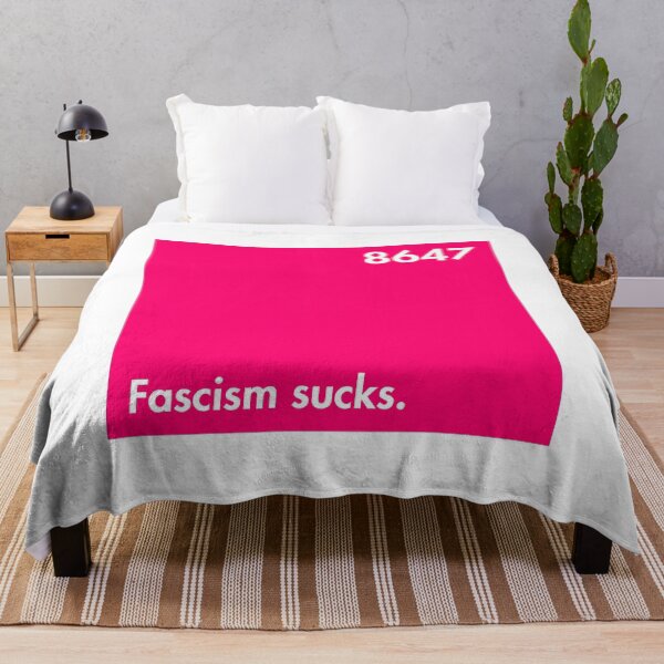 Item preview, Hot Pink Square of Dissent - Fascism sucks - 8647 designed and sold by Thelittlelord.