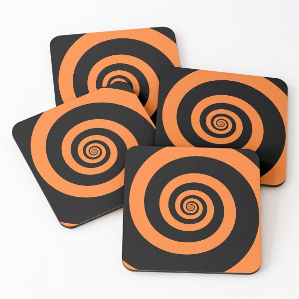 Item preview, Black and Orange Hypnotizing Swirl Abstract Illusion Design  designed and sold by patternsoup.