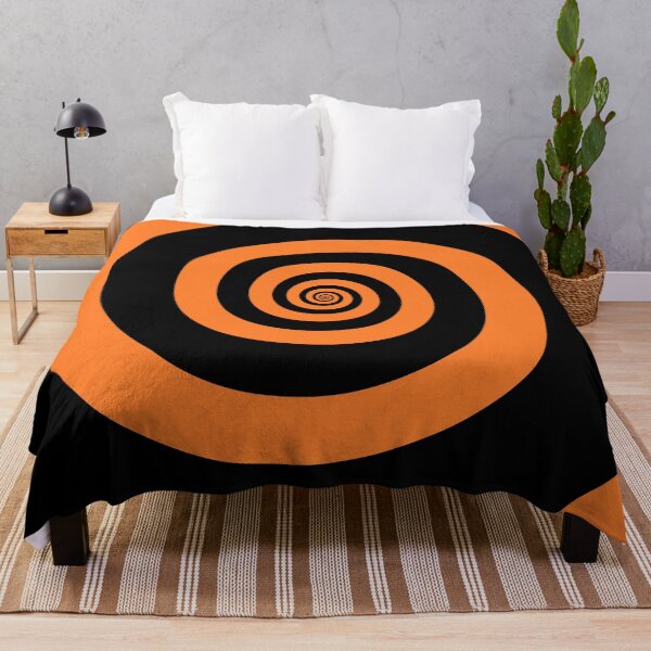 Item preview, Black and Orange Hypnotizing Swirl Abstract Illusion Design  designed and sold by patternsoup.