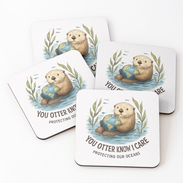 Item preview, You Otter Know I Care Sea Otter Ocean Conservation Earth Day T-Shirt designed and sold by GeniePixel.