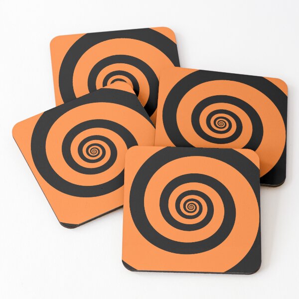 Item preview, Orange and Black Hypnotizing Swirl Abstract Illusion Design  designed and sold by patternsoup.