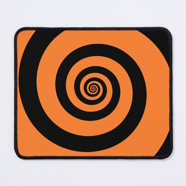 Item preview, Orange and Black Hypnotizing Swirl Abstract Illusion Design  designed and sold by patternsoup.