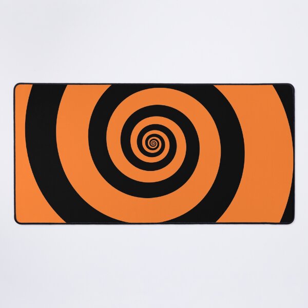Item preview, Orange and Black Hypnotizing Swirl Abstract Illusion Design designed and sold by patternsoup.