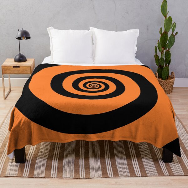 Item preview, Orange and Black Hypnotizing Swirl Abstract Illusion Design  designed and sold by patternsoup.