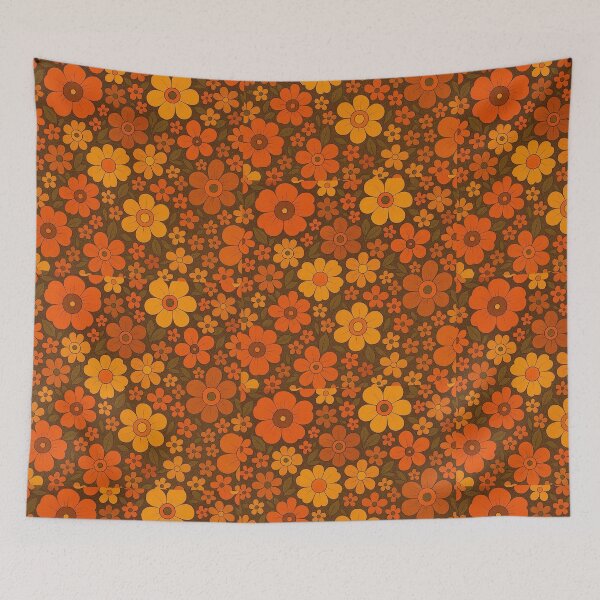 Item preview, Retro 70s Bold Floral Pattern designed and sold by MiLaKK.
