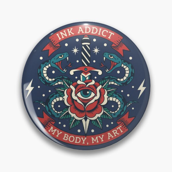 Item preview, Ink Addict | Traditional Tattoo Snake and Rose Art designed and sold by MidniteSerenity Designs.