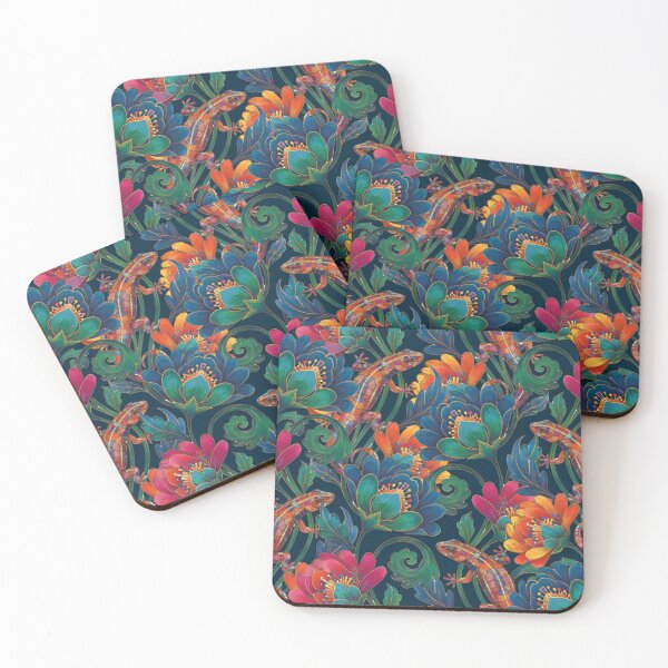 Item preview, Salamanders Among Multicolored Flowers designed and sold by Ciervo Primavera.