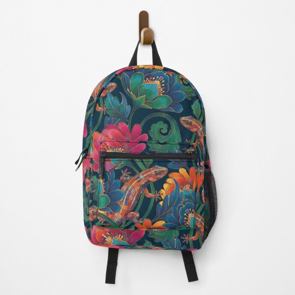 Item preview, Salamanders Among Multicolored Flowers designed and sold by Ciervo Primavera.