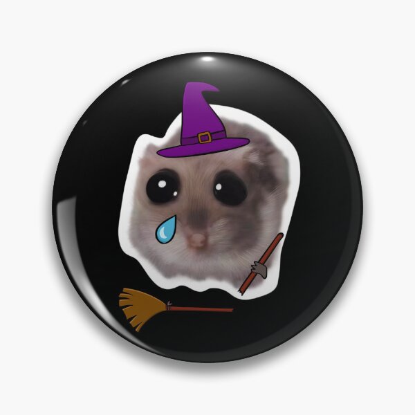 Item preview, Sad Hamster Witch – Halloween Mood designed and sold by GosiaArtGarden.