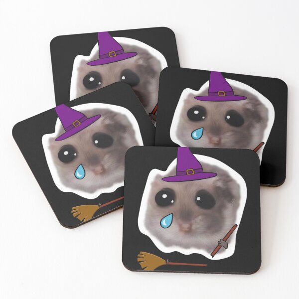 Item preview, Sad Hamster Witch – Halloween Mood designed and sold by GosiaArtGarden.