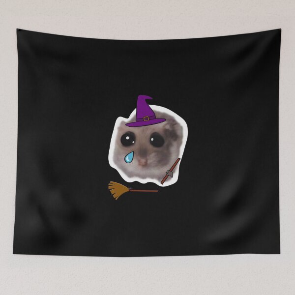 Item preview, Sad Hamster Witch – Halloween Mood designed and sold by GosiaArtGarden.