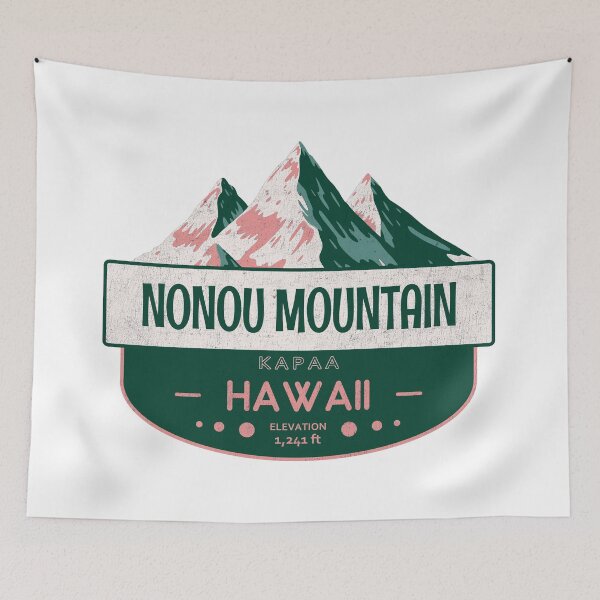 Item preview, Nonou Mountain, Kapaa, Hawaii, Mountain Design designed and sold by Wanderful-roads.