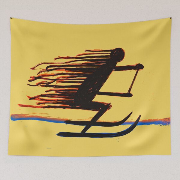 Item preview, Fast Wake — Waterskier Minimal Brush Art designed and sold by Pjotre7.