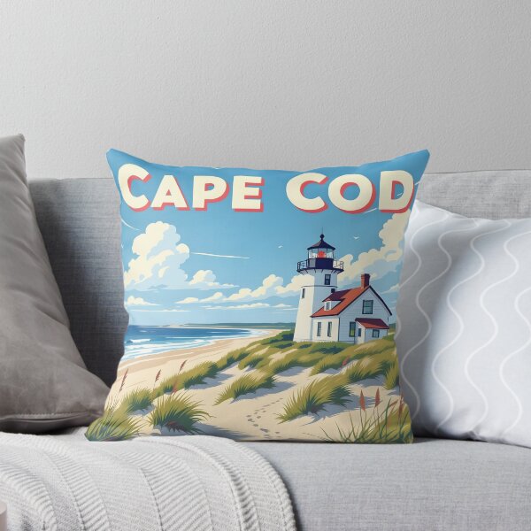 Aperçu de l'œuvre Cape Cod : affiche de voyage picturale de style vintage créée et vendue par LSVart.