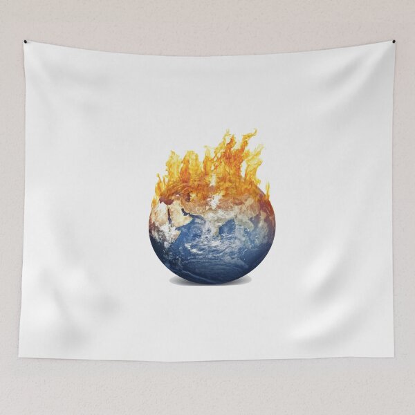 Item preview, Global warming world on fire designed and sold by BigRonny.
