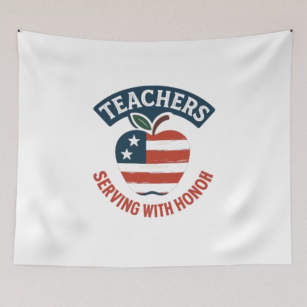 Item preview, Teachers Serving With Honor – Patriotic Teacher Design designed and sold by New Art.
