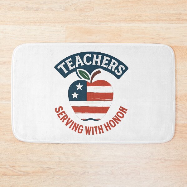 Aperçu de l'œuvre Teachers Serving With Honor – Patriotic Teacher Design créée et vendue par New Art.