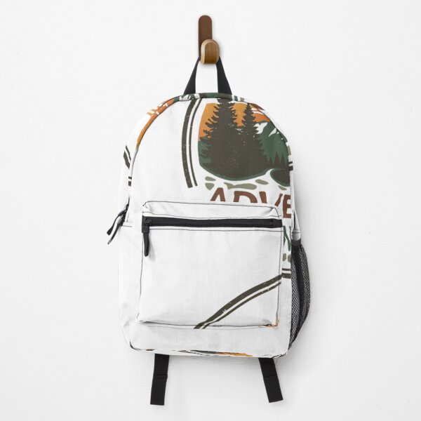 Item preview, Adventure Awaits Retro Badge – Mountain Sunset Design designed and sold by WovennDesigns.