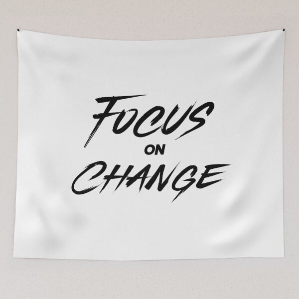 Item preview, Focus on Change – Minimal Motivational Mindset Typography Design for Growth and Progress designed and sold by FOREVER Motivated.